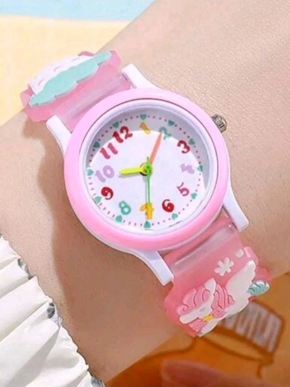 Kids Pink Unicorn Silicone Watch for Girls